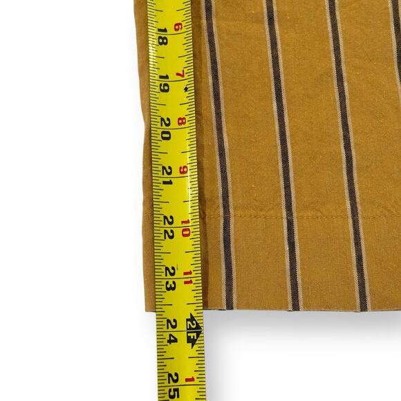 J Jill Emilie Linen Stretch Belted Wide Leg Crop Striped Pants Yellow Size Small - Picture 14 of 14